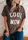 Damen Cooles Mama Leoparden T-Shirt Leopard Mama Shirt