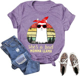 T-Shirt femme, elle est une mauvaise maman, lama, chemise lama mignonne