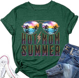 Hot Mom Summer Tee Women Funny Mom T-Shirt