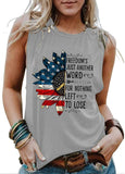 Hippie American Flag Shirt Freedom's Just Another Word for Nothing Left to Lose Débardeur pour femme