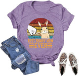 Women Best Bunny Mom Ever T-Shirt Rabbit Shirt