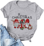 Damen Frohe Weihnachten Gnomes T-Shirt Weihnachtsshirt für die Familie
