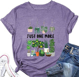 Femmes juste une plante de plus T-Shirt plante maman t-shirts plantes d'intérieur cadeau