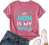 Cadeau pour maman t-shirts femmes ma maman est ma chemise de fête des mères mondiale