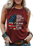 Hippie American Flag Shirt Freedom's Just Another Word for Nothing Left to Lose Débardeur pour femme
