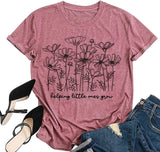 Women Helping Little Ones Grow Flower T-Shirt