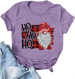 Women HO HO HO Santa Christmas T-Shirt