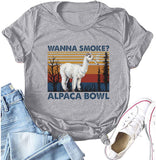 Frauen wollen rauchen Alpaka Schale T-Shirt Vintage Alpaka Schale Grafik Shirt
