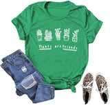 Women Plants are Friends T-Shirt Plant Graphic Shirt