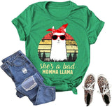 T-Shirt femme, elle est une mauvaise maman, lama, chemise lama mignonne