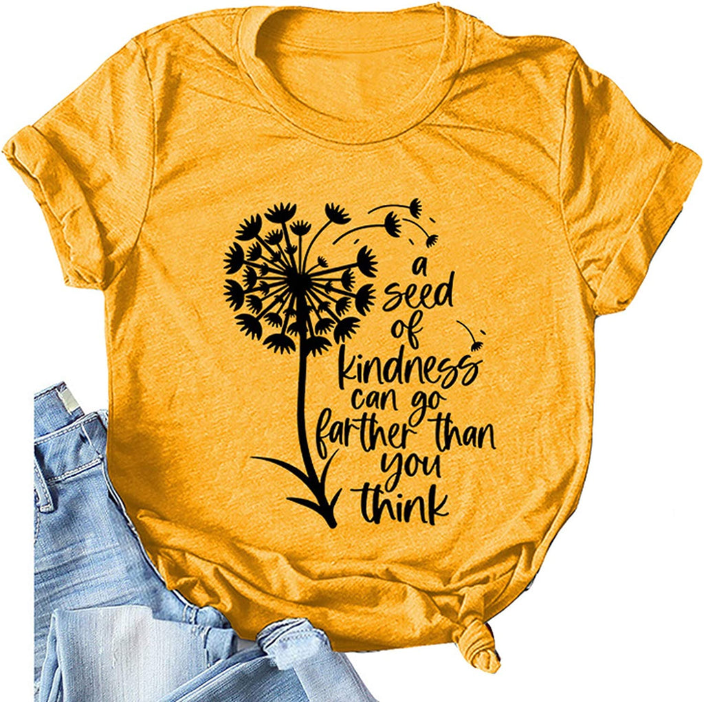Damen T-Shirt „Ein Samen der Güte kann weiter gehen, als Sie denken“