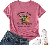 T-Shirt femme génisse, pas mon pâturage, pas mes conneries, chemise drôle