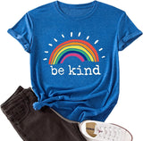 Women Be Kind Rainbow Shirt Kindness Gift T-Shirt