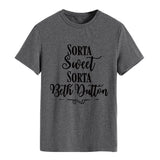 Sorta Sweet Sorta Fashion Damen T-Shirt mit Rundhalsausschnitt und kurzen Ärmeln