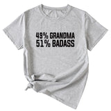 49%GRANDMA Womens Casual Loose Short-sleeved Shirt