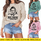 Not Today – Lockerer, langärmliger Pullover mit Vecna-Buchstaben-Aufdruck