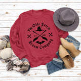 The Olde Salem balai lettre col rond ample manches longues pull fille