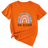 Be kind Funny Graphic Print Women's Summer Casual Loose Short Sleeve T-Shirt
