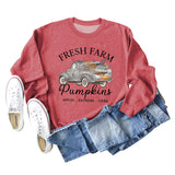 Frauen Casual Buchstaben Rundhals Lose Langarm Pullover Spot