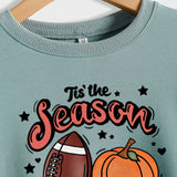 Tis' The Season – pull à manches longues et col rond pour femme, ample, avec lettres de citrouille, Halloween