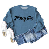 Fancy Like Letter Print Round Neck Bottoming Autumn and Winter Long-sleeved Sweater Women