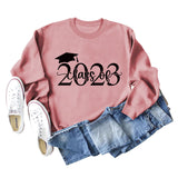 Klasse von 2023 Hut Buchstaben Bottoming Langärmeliger Pullover für Frauen Auf Lager