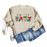 Women's Casual Loose Bottomed Long Sleeve Printed Oversize Sweater