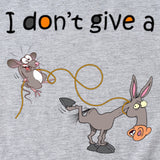 T-shirt manches courtes col rond femme, décontracté, imprimé graphique ludique, I Don't Give A