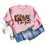 „For The Love Of The Game“ Rugby-Sweatshirt mit Leopardenmuster und Aufschrift