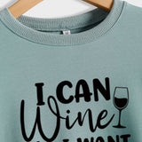 Je peux vin tout ce que je veux lettres du commerce extérieur pull à manches longues pour femme