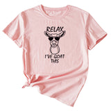 Sable Large T-Shirt Femme RELAX I'VE GOAT Manches Courtes