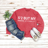 Rundhals-Oberteile, langärmeliges, bedrucktes Sweatshirt mit Buchstaben