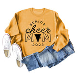 SENIOR CHEER MOM 2023 Lettre Col Rond Mode Automne Hiver Pull À Manches Longues