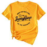 Wenn Sie das kurzärmlige T-Shirt mit Rundhalsausschnitt und Buchstaben-Print nicht finden können