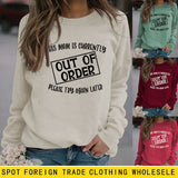 CETTE MOM EST LETTRÉ SWEAT-SHIRT À MANCHES LONGUES AMPLE ET DÉCONTRACTÉ À COL ROND