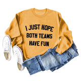 I JUST HOPE BOTH Fashion Round Neck Long Sleeve Large Size Sweater