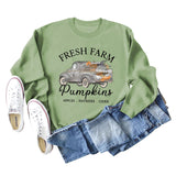 Frauen Casual Buchstaben Rundhals Lose Langarm Pullover Spot
