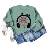 Not Today Vecna ​​Pull ample à manches longues pour femme