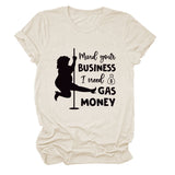 T-Shirt ample à manches courtes et col ras du cou pour l'été, à la mode, faites attention à vos affaires