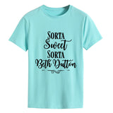 Sorta Sweet Sorta Fashion Damen T-Shirt mit Rundhalsausschnitt und kurzen Ärmeln