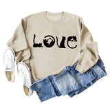 Süßes Katzen-Sweatshirt mit Rundhalsausschnitt und langen Ärmeln für Damen