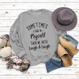 Round Neck Letter Patchwork Tops Long Sleeve SOME TIMES Print Loose Sweatshirt