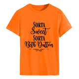 Sorta Sweet Sorta Fashion Damen T-Shirt mit Rundhalsausschnitt und kurzen Ärmeln