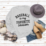 Baseball ist mein Lieblingsbrief Rundhals Großer Langarmpullover