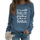 In A World Full Fashion Lettre Col Rond Manches Longues Pull Oversize Fille
