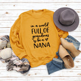 In A World Full Fashion Lettre Col Rond Manches Longues Pull Oversize Fille