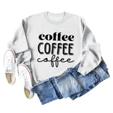 Kaffee Damen Loose Bottomed Langarm Top Großer Pullover Damen