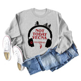 Not Today Vecna ​​Pull ample à manches longues pour femme