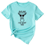 Sable Large T-Shirt Femme RELAX I'VE GOAT Manches Courtes