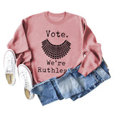 Vote We're Ruthless – Übergroßes, lockerärmeliges Rundhals-Sweatshirt